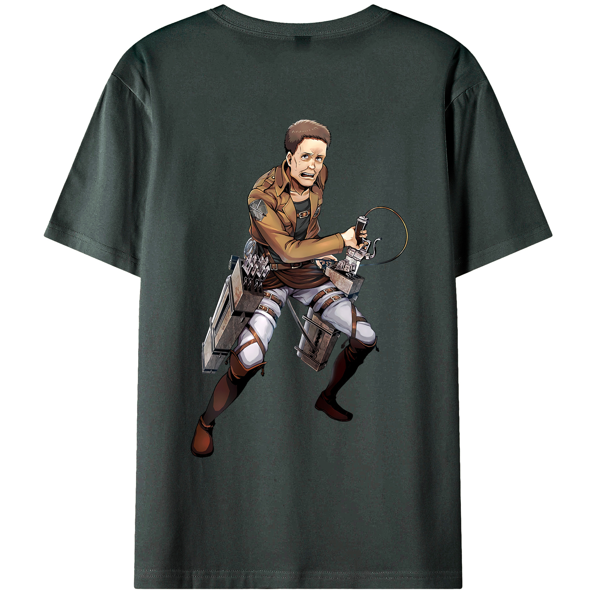 （画像用） 進撃の巨人 Attack on Titan 綿100％ メンズ半袖Tシャツ（バックプリント） 通気性